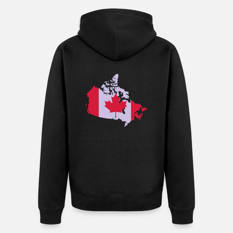 Kanada, Canada - Unisex Premium Bio Zip Hoodie - Schwarz