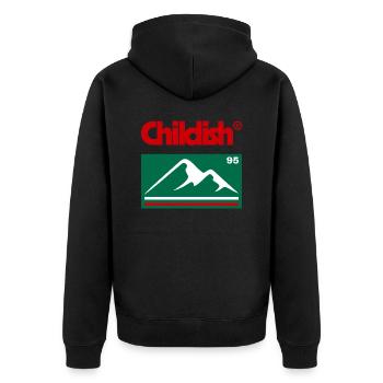 TGFBRO CHILDISH ADVENTURE - Unisex Premium Organic Zip Hoodie - black - Back - Nico (187cm)