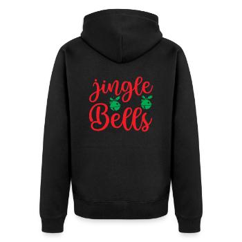 Jingle bells - fête de noël - Veste à capuche bio Premium Unisexe - noir - Dos - Nico (187cm)