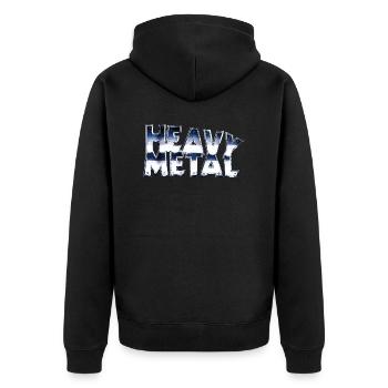 heavy metal darkstyle skull rock musique - Veste à capuche bio Premium Unisexe - noir - Dos - Nico (187cm)