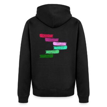 Puzzle de jeu de couleur - Veste à capuche bio Premium Unisexe - noir - Dos - Nico (187cm)