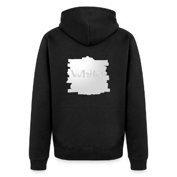 Blanc - Veste à capuche bio Premium Unisexe - noir - Dos - Nico (187cm)