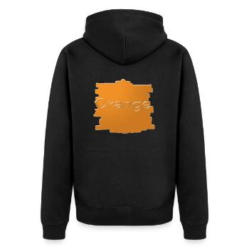 Orange - Veste à capuche bio Premium Unisexe - noir - Dos - Nico (187cm)