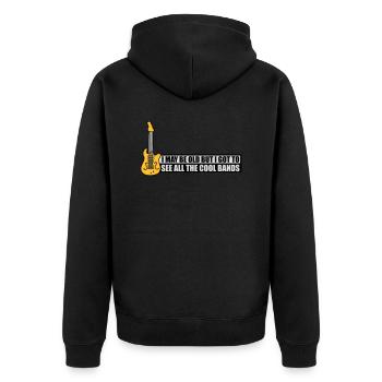 Je suis peut-être vieux - Veste à capuche bio Premium Unisexe - noir - Dos - Nico (187cm)