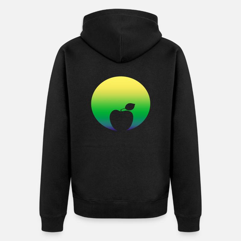 Pomme en vert - Veste à capuche bio Premium Unisexe - noir