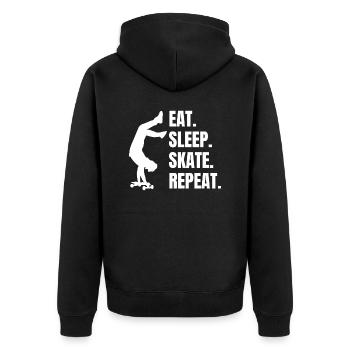 Skateboard Sakten Longboard Skater Skateboarding - Veste à capuche bio Premium Unisexe - noir - Dos - Nico (187cm)