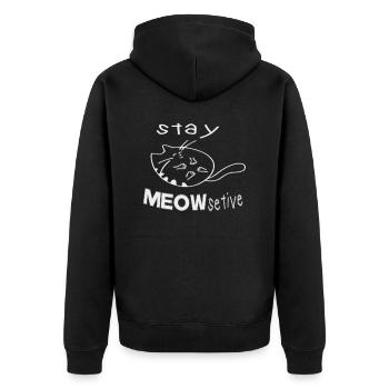 rester MEOWsetive - Veste à capuche bio Premium Unisexe - noir - Dos - Nico (187cm)