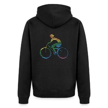 Cycliste - Veste à capuche bio Premium Unisexe - noir - Dos - Nico (187cm)