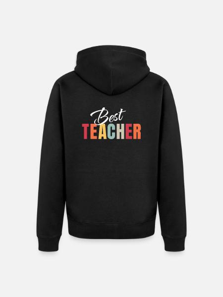 BESTER LEHRER - Unisex Premium Bio Zip Hoodie - Schwarz