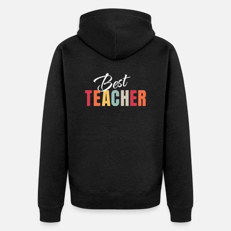 BESTER LEHRER - Unisex Premium Bio Zip Hoodie - Schwarz
