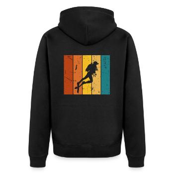 Plongée sous marine cadeau Vintage - Veste à capuche bio Premium Unisexe - noir - Dos - Nico (187cm)