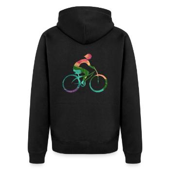 Cycliste - Veste à capuche bio Premium Unisexe - noir - Dos - Nico (187cm)