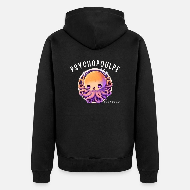 Poulp'Attitude : Tentacules chics - Veste à capuche bio Premium Unisexe - noir