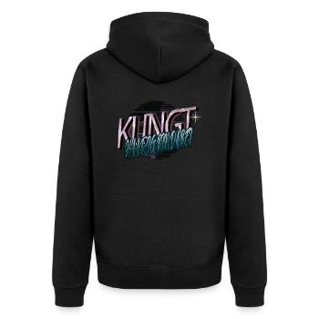 schäferhund haustier lustig welpe doggie - Unisex Premium Bio Zip Hoodie - Schwarz - Hinten - Nico (187cm)