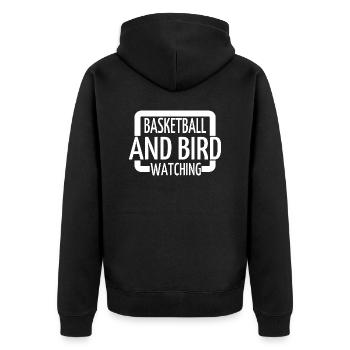 team dunking awesome basketball team basketball - Unisex Premium Bio Zip Hoodie - Schwarz - Hinten - Nico (187cm)