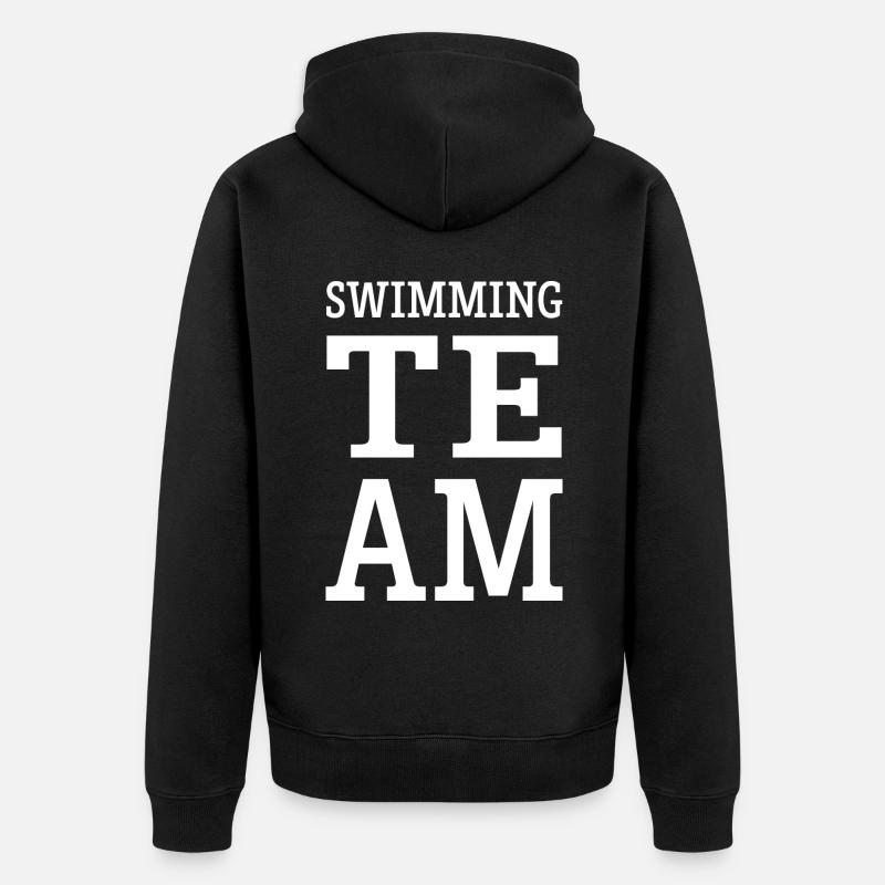 Schwimmen Team - Unisex Premium Bio Zip Hoodie - Schwarz