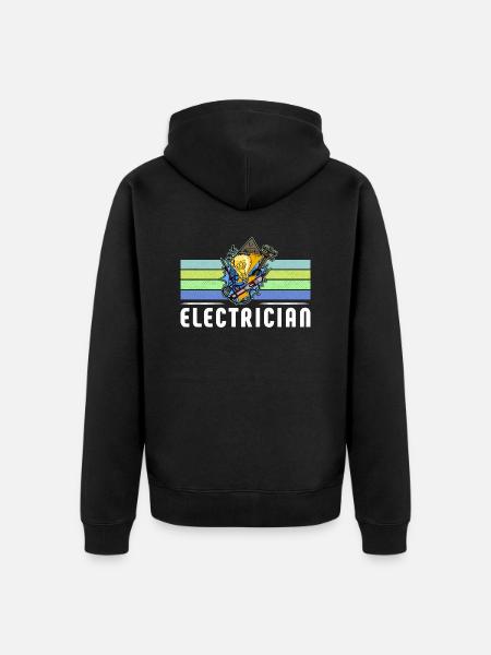 Electrician Electrician Lighting Technician Lamp - Unisex Premium Organic Zip Hoodie - black