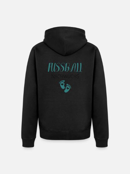 Fußball Nachwuchs - Unisex Premium Bio Zip Hoodie - Schwarz