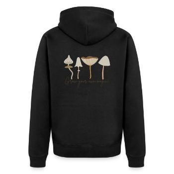 Cultivez votre propre magie ! Champignons pastel Tranquillité - Veste à capuche bio Premium Unisexe - noir - Dos - Nico (187cm)