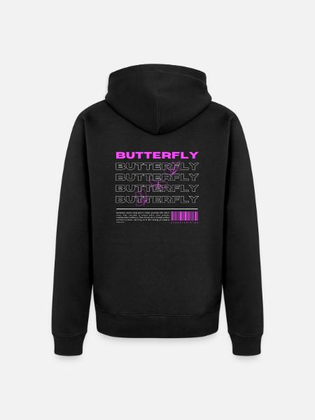 Definition of Butterfly - Unisex Premium Bio Zip Hoodie - Schwarz