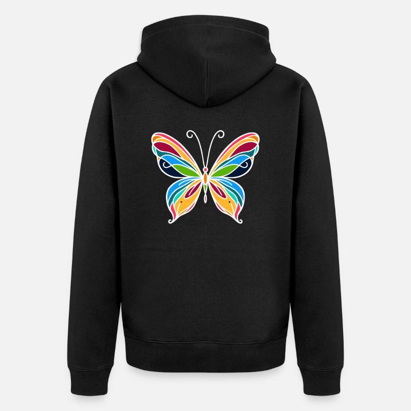 Papillon - Veste à capuche bio Premium Unisexe - noir