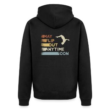 Peut se retourner ! Urban BackFlip Parkour Freerunning - Veste à capuche bio Premium Unisexe - noir - Dos - Nico (187cm)