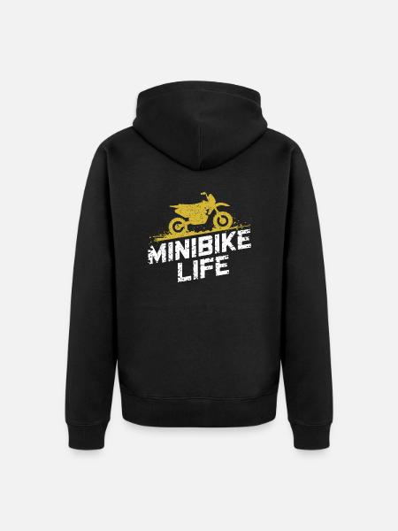 Small bikes, big passion - Unisex Premium Organic Zip Hoodie - black