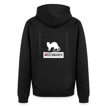 Massenmarder Marder - Massenmörder - Unisex Premium Organic Zip Hoodie - black - Back - Nico (187cm)