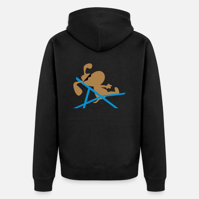 hund - Unisex Premium Bio Zip Hoodie - Schwarz
