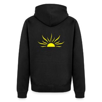 soleil rayon sun 1011 - Veste à capuche bio Premium Unisexe - noir - Dos - Nico (187cm)
