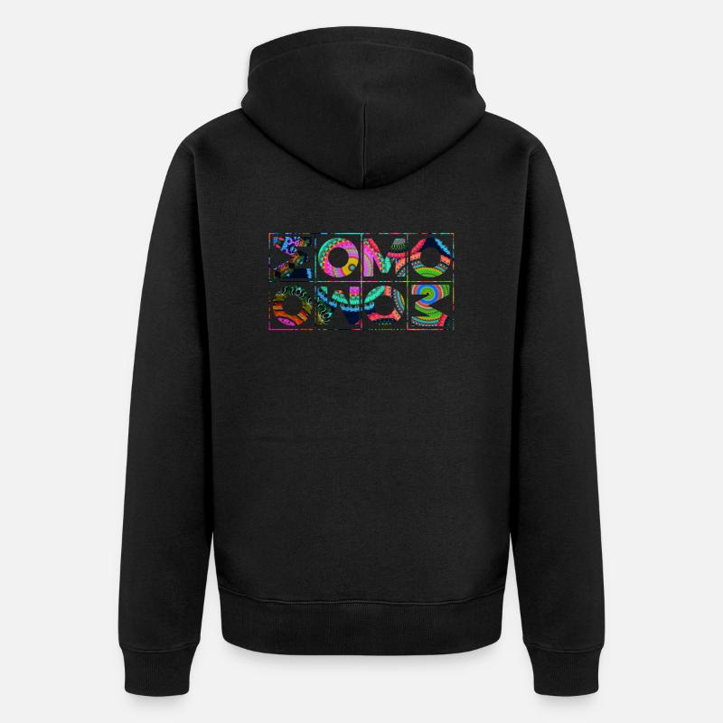 OM mantra mandala - Veste à capuche bio Premium Unisexe - noir