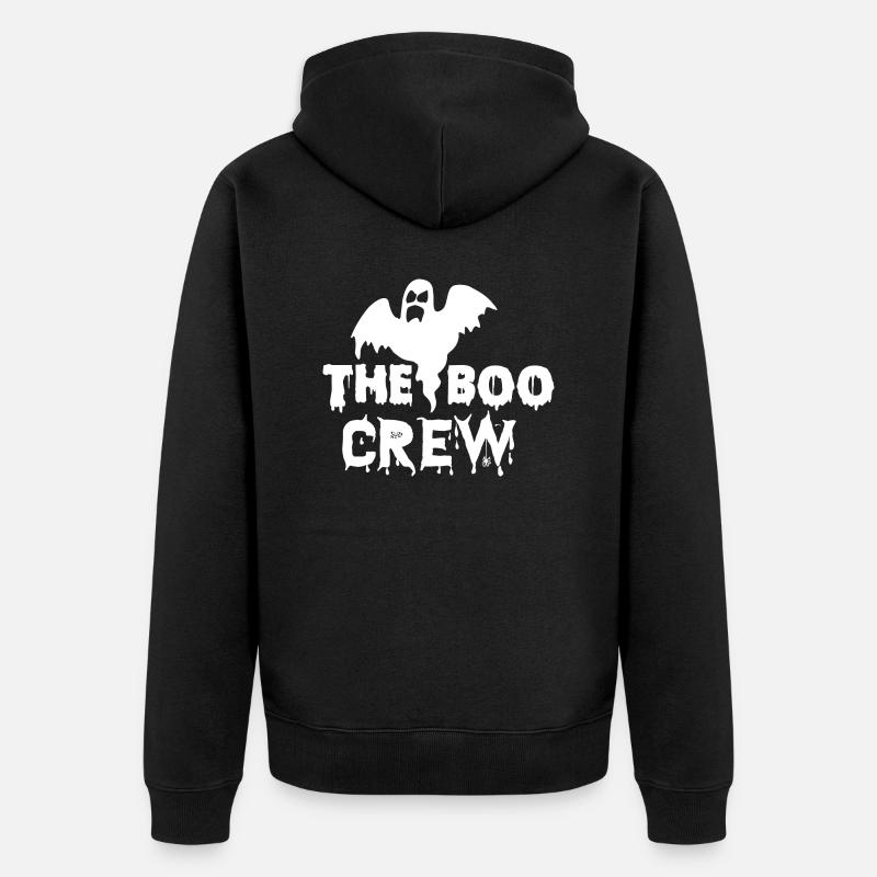 HALLOWEEN BOOOO Crew - Veste à capuche bio Premium Unisexe - noir