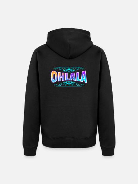 OHLALA by The Manzanita´s - Unisex Premium Bio Zip Hoodie - Schwarz