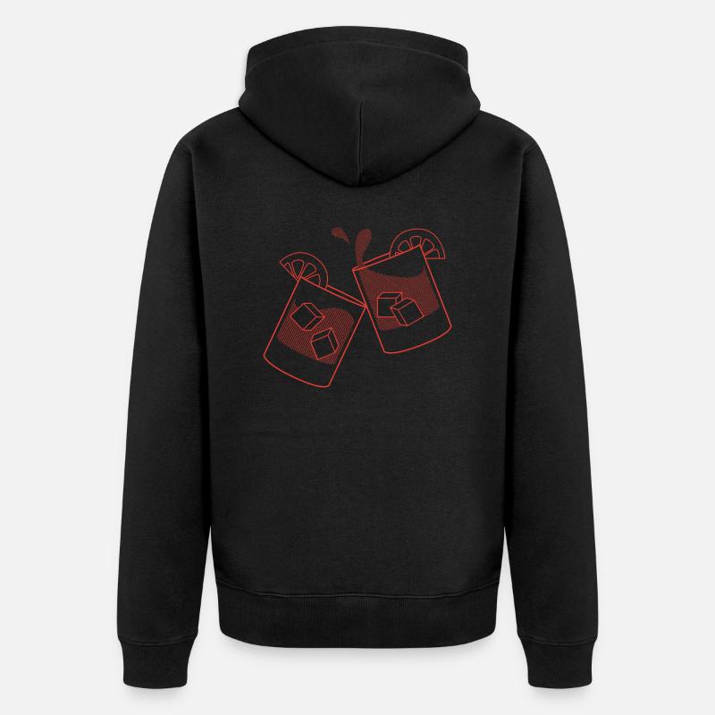 Verres à cocktail - Veste à capuche bio Premium Unisexe - noir