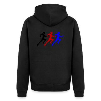 Coureurs - Veste à capuche bio Premium Unisexe - noir - Dos - Nico (187cm)
