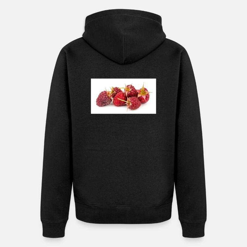 Himbeere. raspberry - Unisex Premium Bio Zip Hoodie - Schwarz