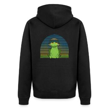 Grenouille - Veste à capuche bio Premium Unisexe - noir - Dos - Nico (187cm)