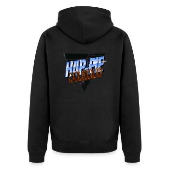 under the tree beards bedroom christmas tree - Unisex Premium Organic Zip Hoodie - black - Back - Nico (187cm)