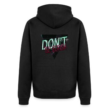 Funny quote Dinosaur Tshirt Dinosaur Beard Gang - Unisex Premium Organic Zip Hoodie - black - Back - Nico (187cm)