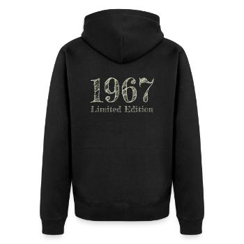 1967 - Veste à capuche bio Premium Unisexe - noir - Dos - Nico (187cm)