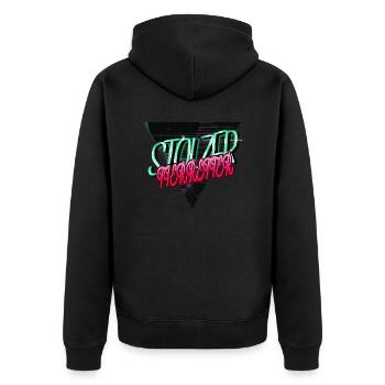 birthday gift veganism animal rights funny - Unisex Premium Organic Zip Hoodie - black - Back - Nico (187cm)