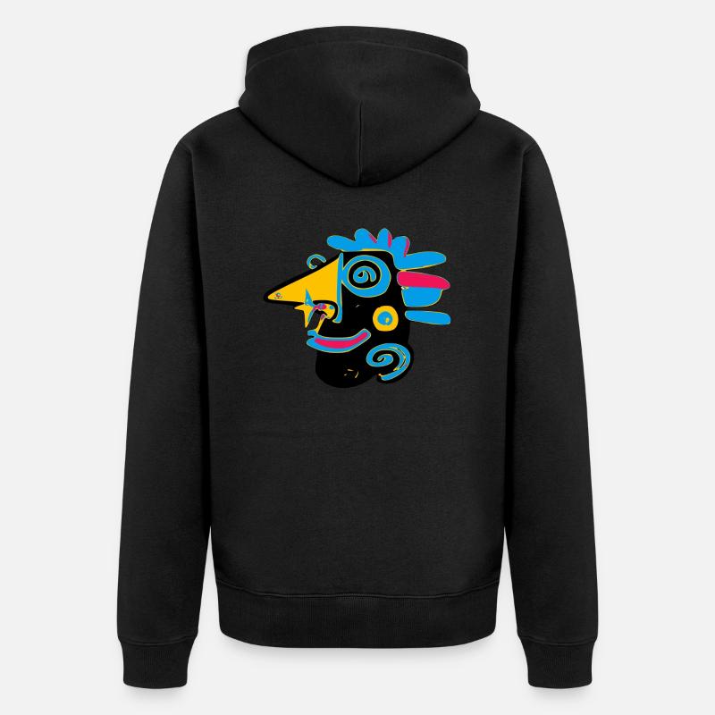 Doubi le personnage irréel - Veste à capuche bio Premium Unisexe - noir