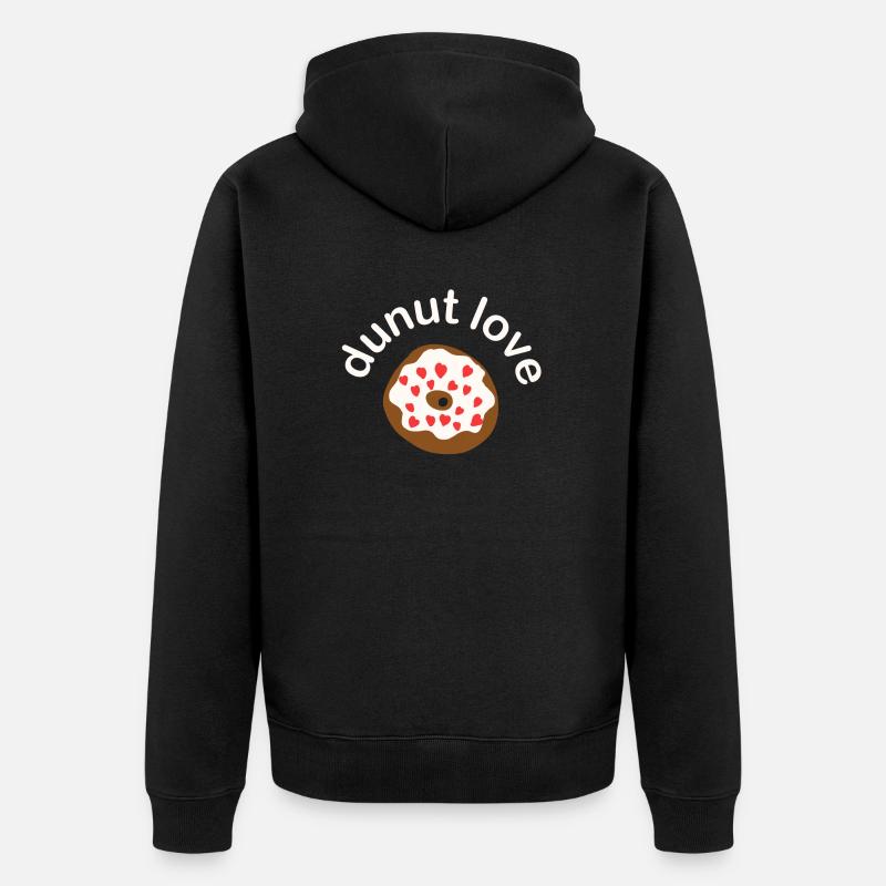 Donut Heart - Veste à capuche bio Premium Unisexe - noir