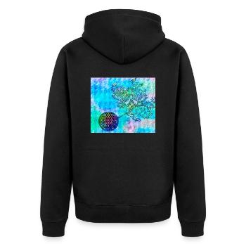 Arbre de vie persan n ° 1 - Veste à capuche bio Premium Unisexe - noir - Dos - Nico (187cm)