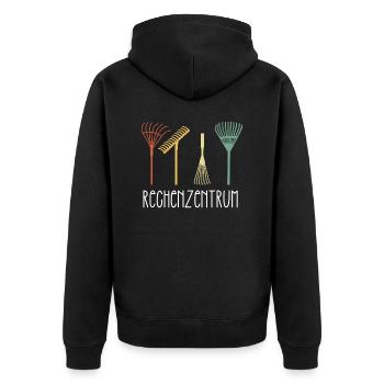 Gardener Gift Idea Rechenzentrum Hobbygardener - Unisex Premium Bio Zip Hoodie - Schwarz - Hinten - Nico (187cm)