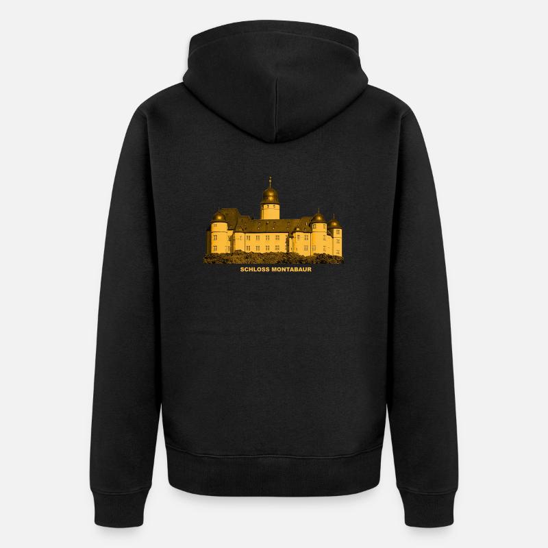 Château de Montabaur, Westerwald, Rhénanie-Palatinat - Veste à capuche bio Premium Unisexe - noir