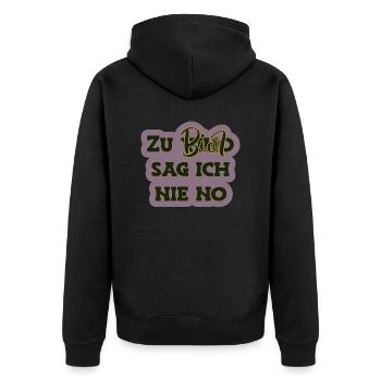 Je ne dis jamais non à la bière - Veste à capuche bio Premium Unisexe - noir - Dos - Nico (187cm)