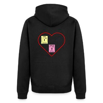 I love U scientifiquement - Veste à capuche bio Premium Unisexe - noir - Dos - Nico (187cm)