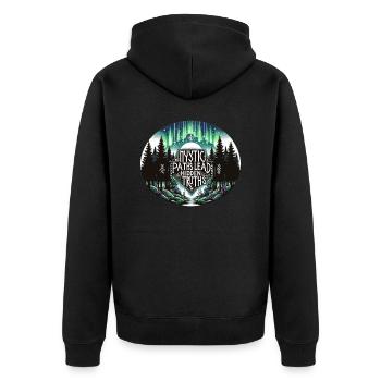 Vérités de la forêt enchantée - Veste à capuche bio Premium Unisexe - noir - Dos - Nico (187cm)