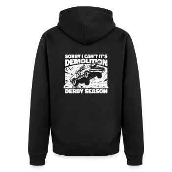 Saison du derby de démolition - cadeau pour les vrais fans - Veste à capuche bio Premium Unisexe - noir - Dos - Nico (187cm)